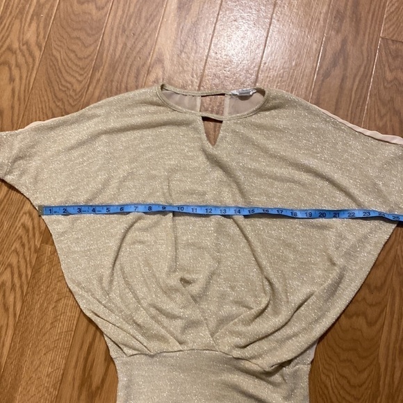 Streetwear Society Short Sleeved Sheer Paneled  Oatmeal Woman's Top (Size Small) - Picture 5 of 7